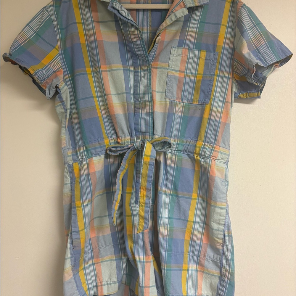 Plaid Gap utility romper